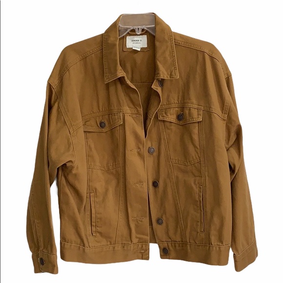 orange denim jacket forever 21